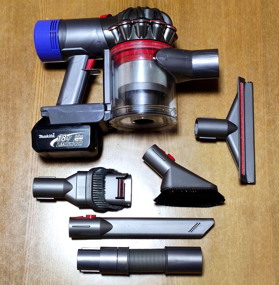 ダイソンV8 SV10 掃除機＋マキタ18vアダプターセット分解清掃済み 動作品