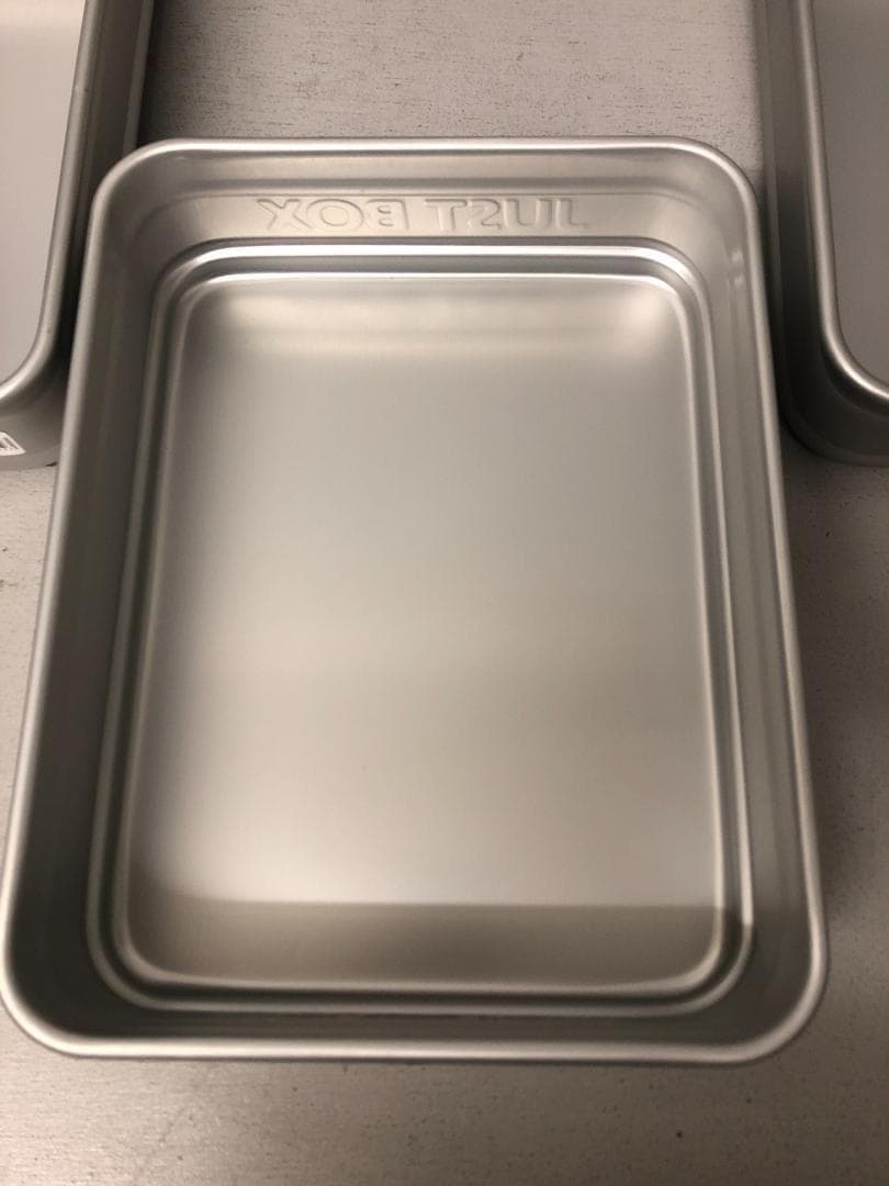 3個　アカオアルミ アルミ ジャスト ボックス 小80　番重　⑵