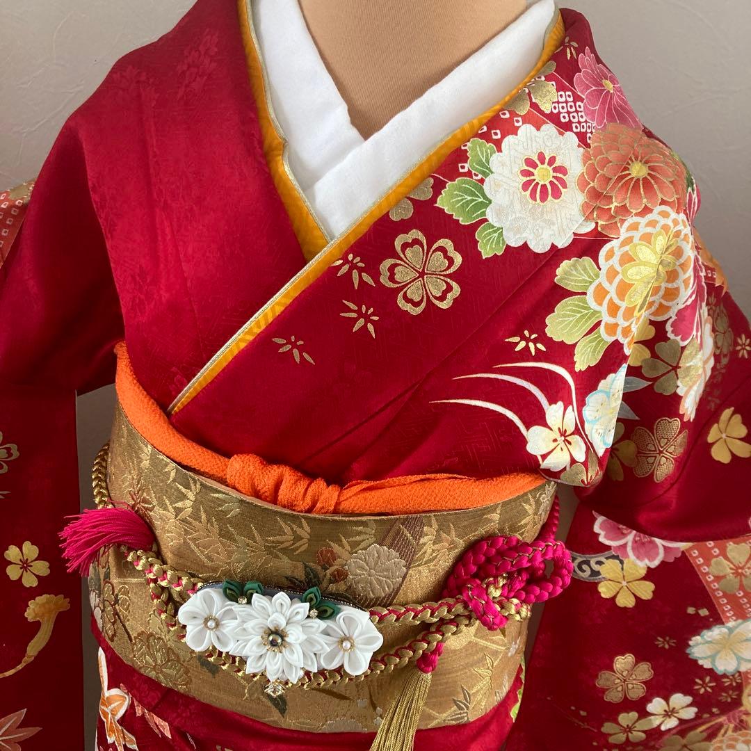 豪華正絹振袖フルセットお探しの方に！！　成人式　赤