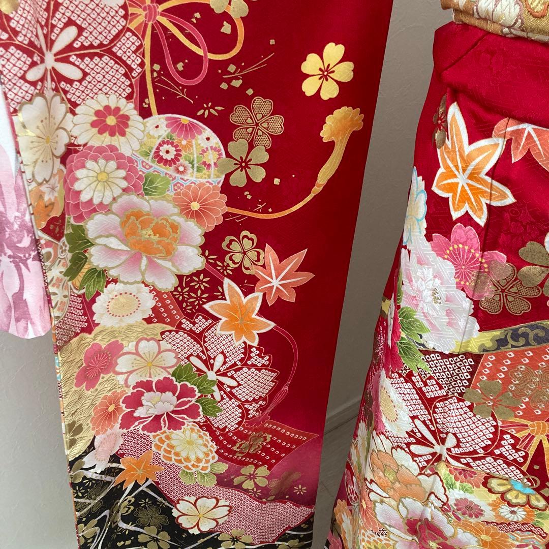 豪華正絹振袖フルセットお探しの方に！！　成人式　赤