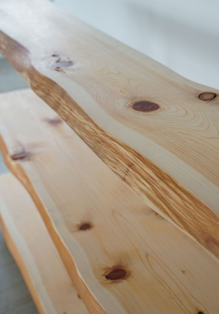 一枚板　エアーシェルフ 商品棚等 (幅180x奥行35x高さ90cm) 送料無料