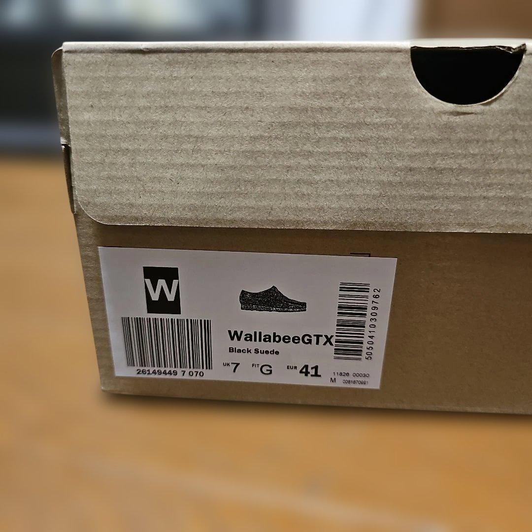 【極美品】CLARKS WallabeeGTX 25.5㎝ ブラックスエード