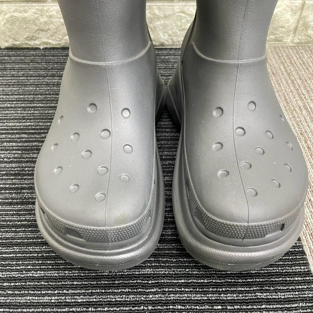 超美品　BALENCIAGA　バレンシアガ　クロックス　レインブーツ　グレー