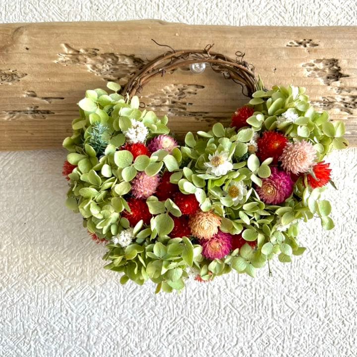 アナベル紫陽花　花畑リース