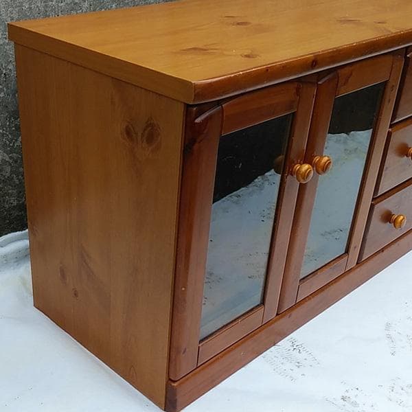 カントリー風　ナチュラルウッド収納ラック 引き出し4つ　棚2段