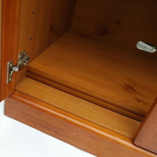 カントリー風　ナチュラルウッド収納ラック 引き出し4つ　棚2段