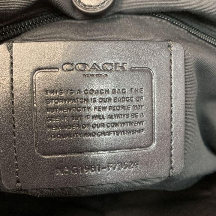 COACH　　レザー　ビジネスバッグ ブリーフケース　F73524 ブラック