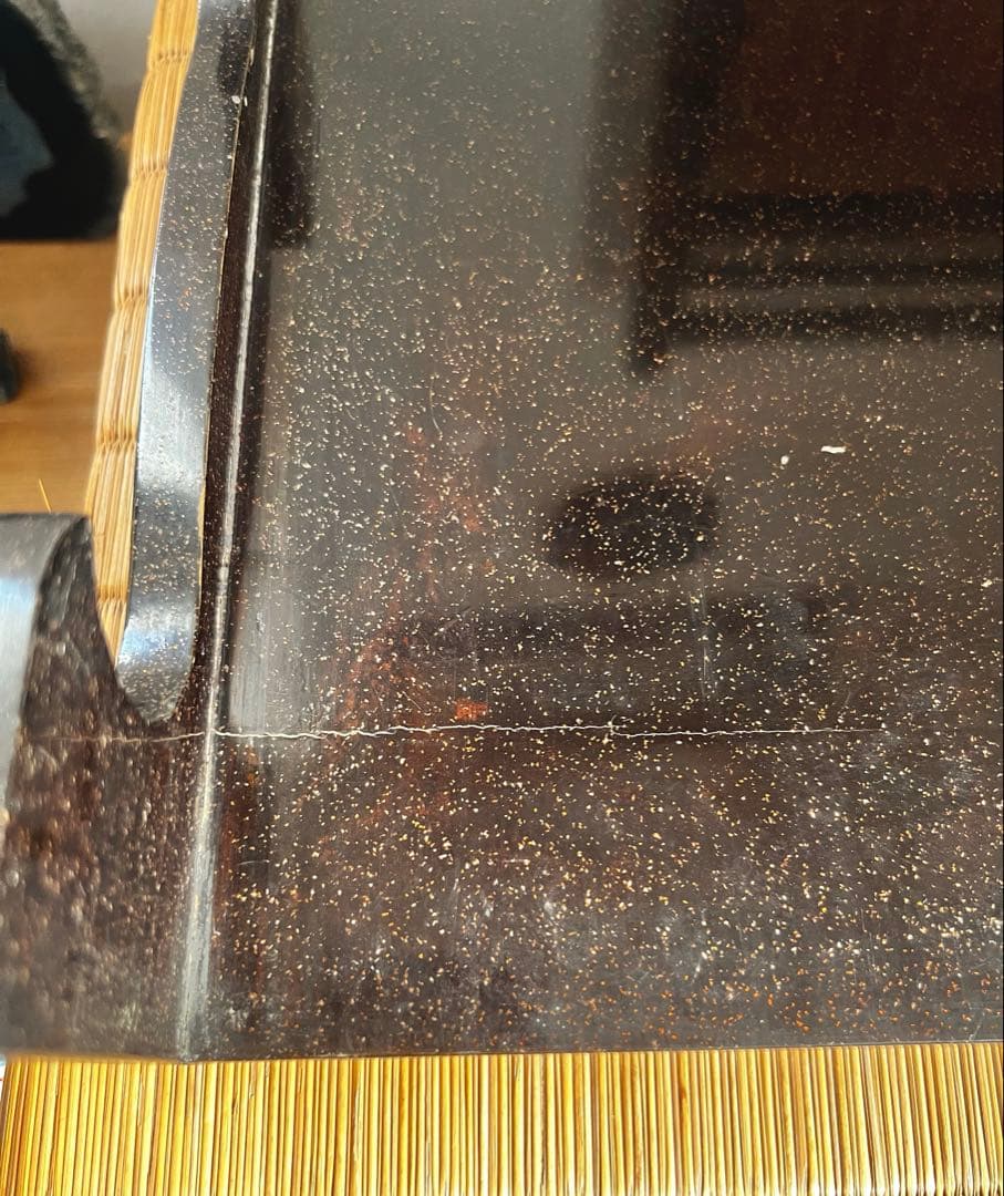 天然時代木 総梨地塗り 花台 香台 盆栽台 共箱付き