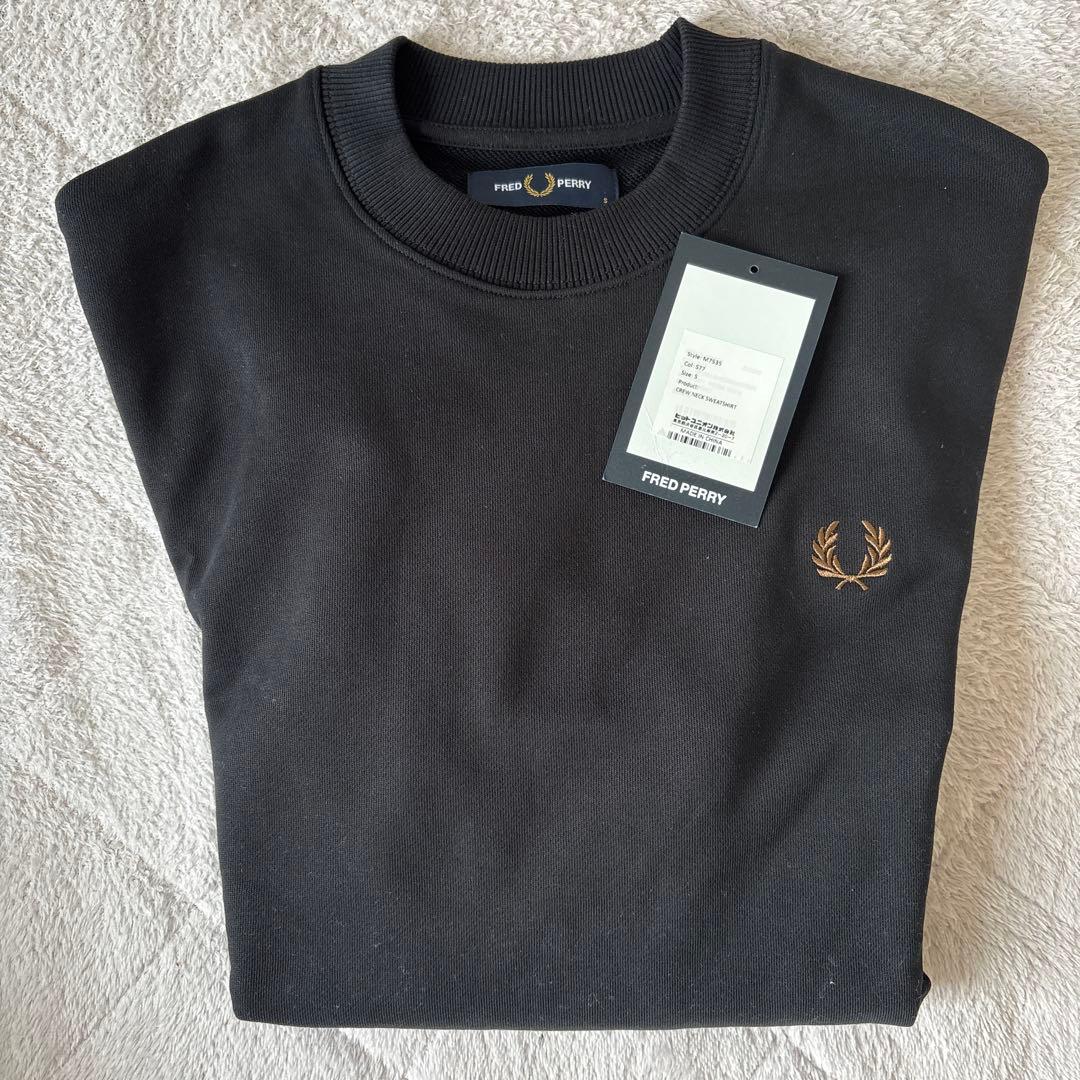 FRED PERRY クルーネックスウェット S ブラック