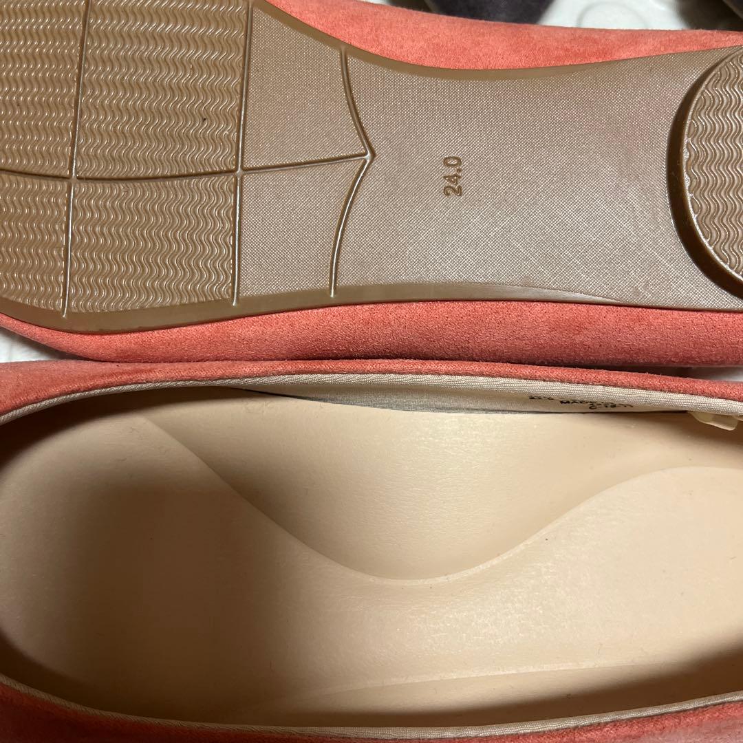 【お値下】【新品3足】ユニクロ　コンフォートタッチフラットシューズ 24.0cm