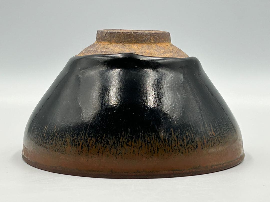 ★0017　宋時代　建窯 兎豪釉天目茶碗 茶道具 茶器 唐物天目 中国美術