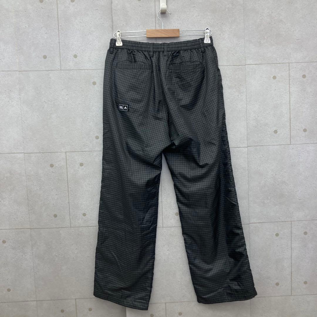 adidas アディダス ゴルフ ナイロン パンツ 中綿 チェック M 灰