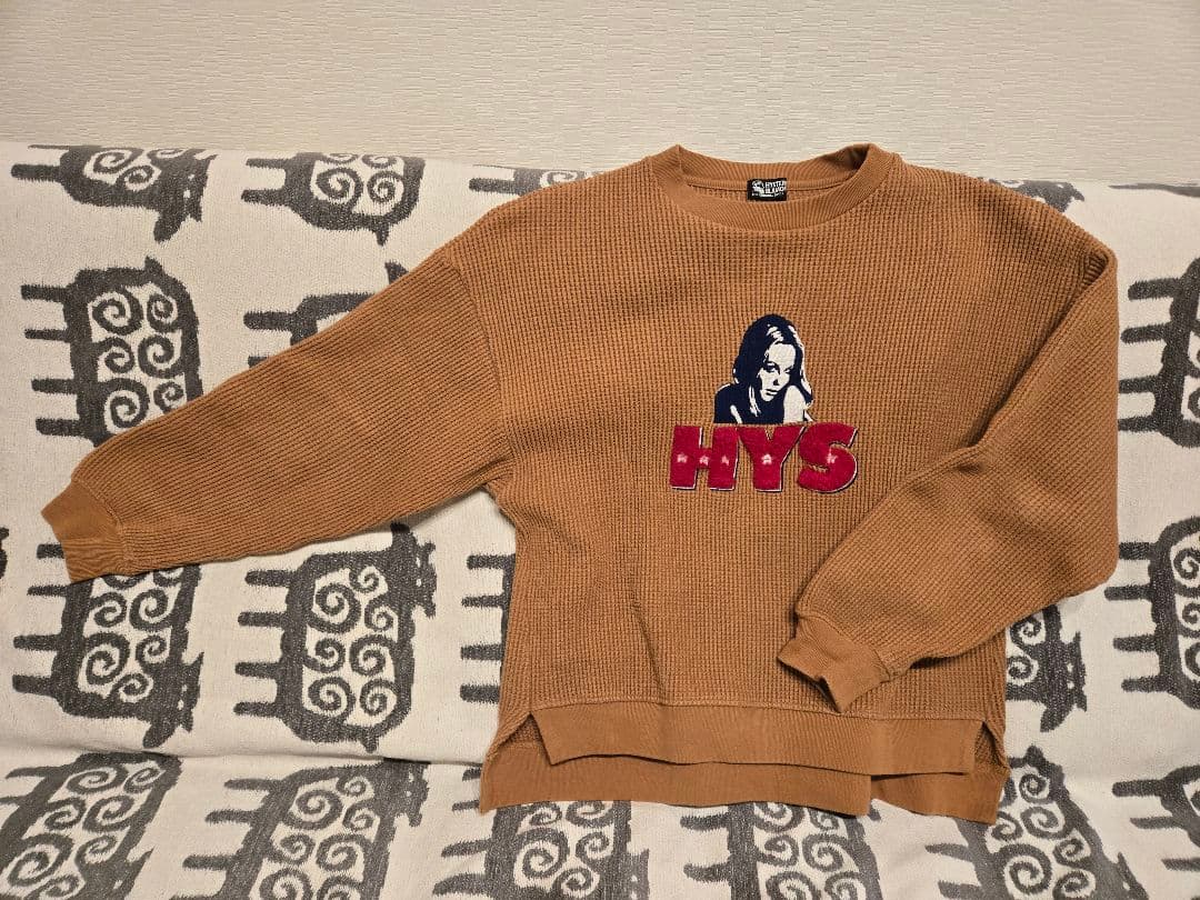 ヒステリックグラマー　HYS 刺繍 ベージュ スウェット