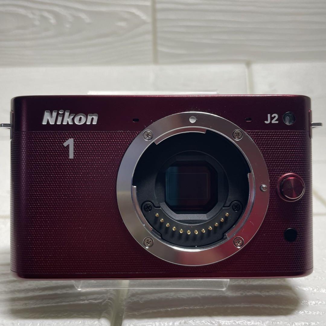 Nikon1 J2 ミラーレス一眼 ニコン ワインレッド ボディのみ