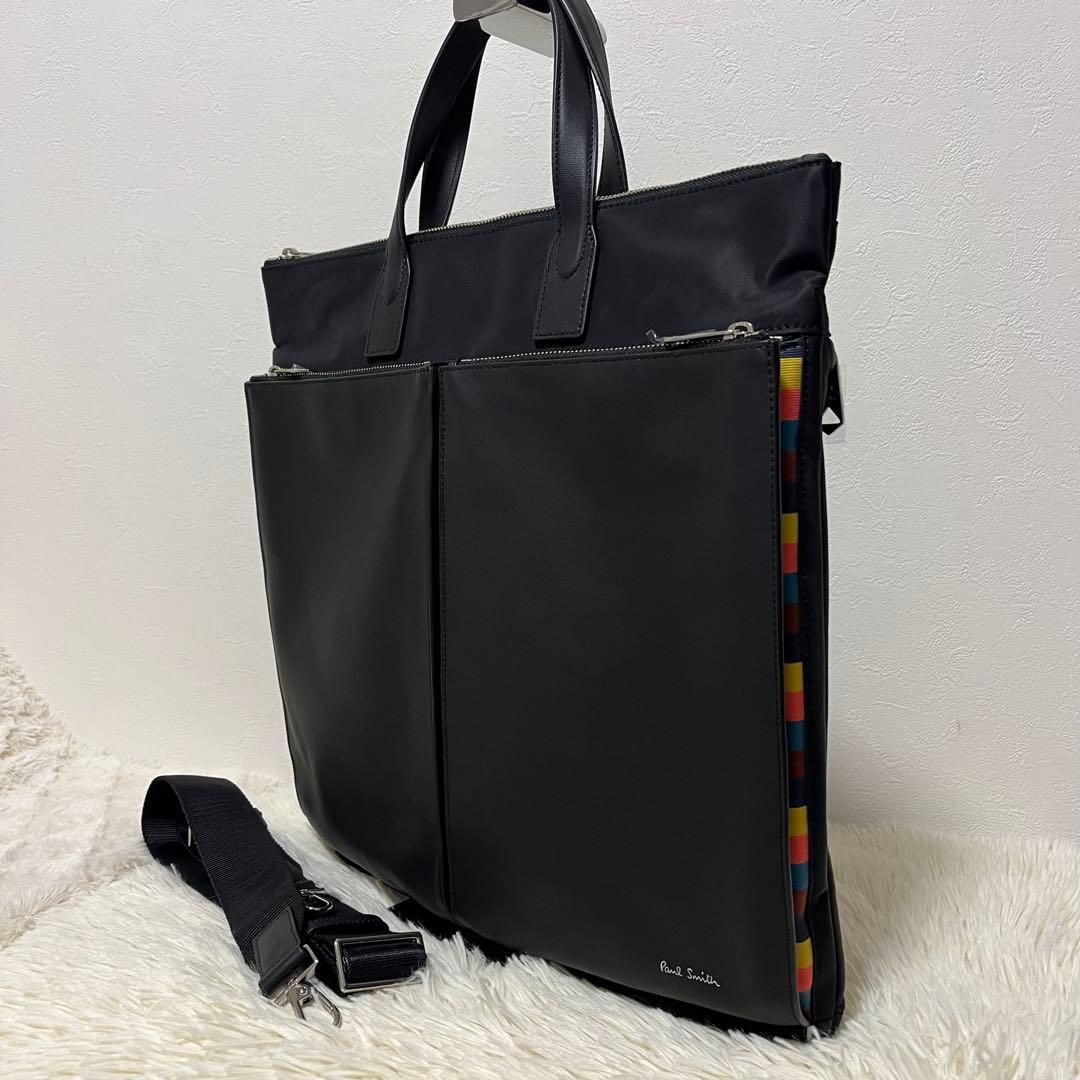 新品 ポールスミス ビジネスバッグ トートバッグ ブラック 2way