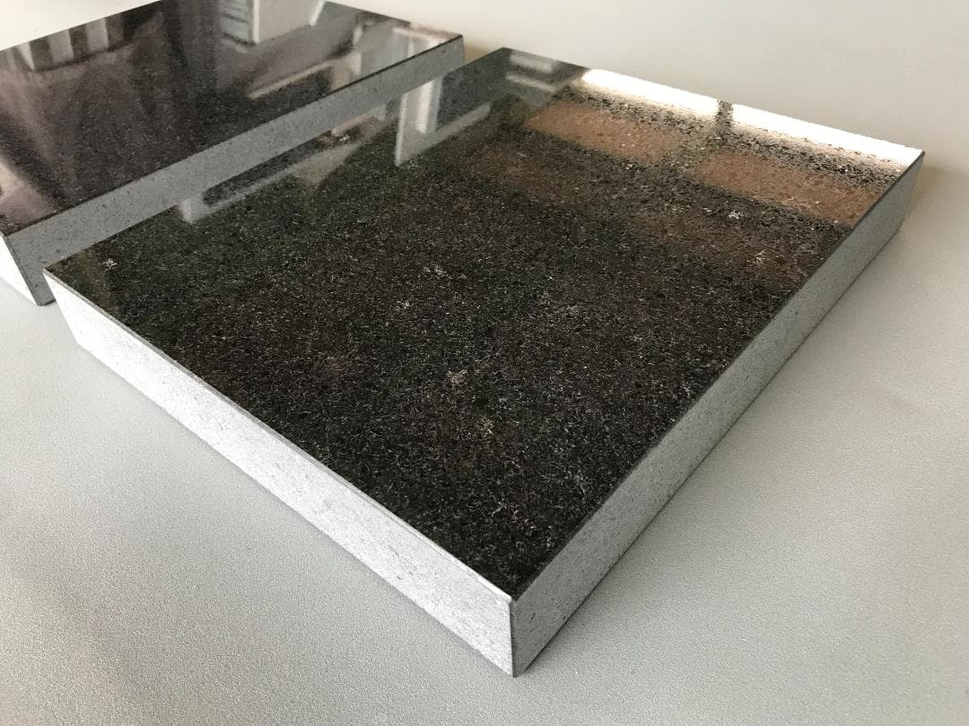 超最高級 天然黒御影石 オーディオボード●340×300×40●　ペア　送料無料