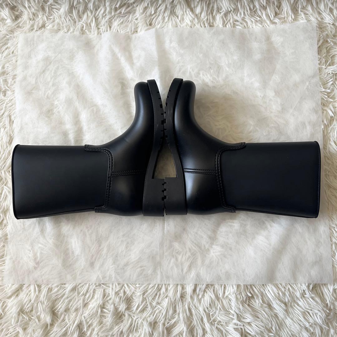 ロジェヴィヴィエ　テンペット ヴィヴ ストラス ブーツ　ラバー　黒　37サイズ