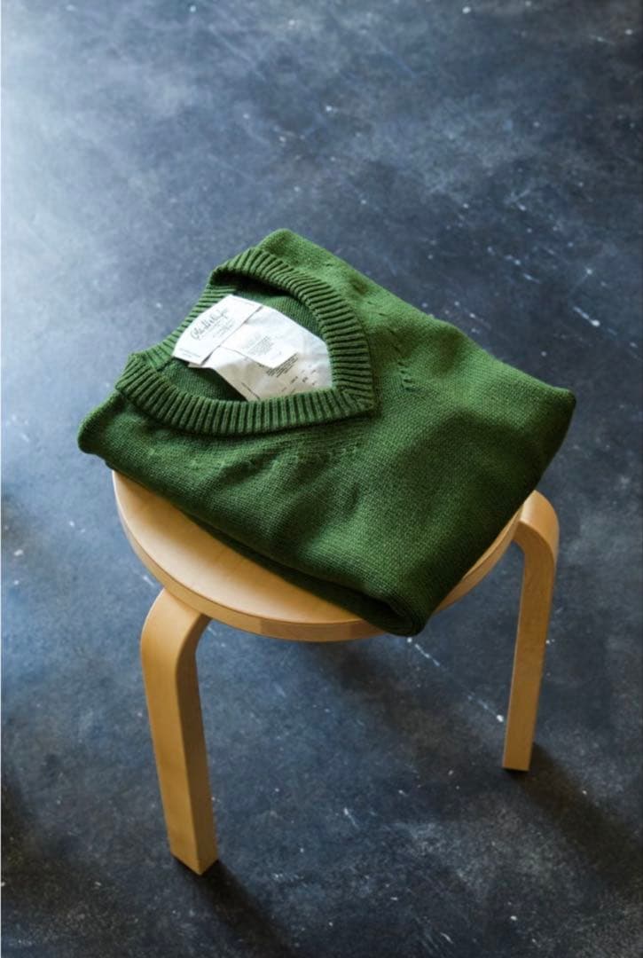 トップス Olde H & Daughter TWIST WOOL V NECK P/O