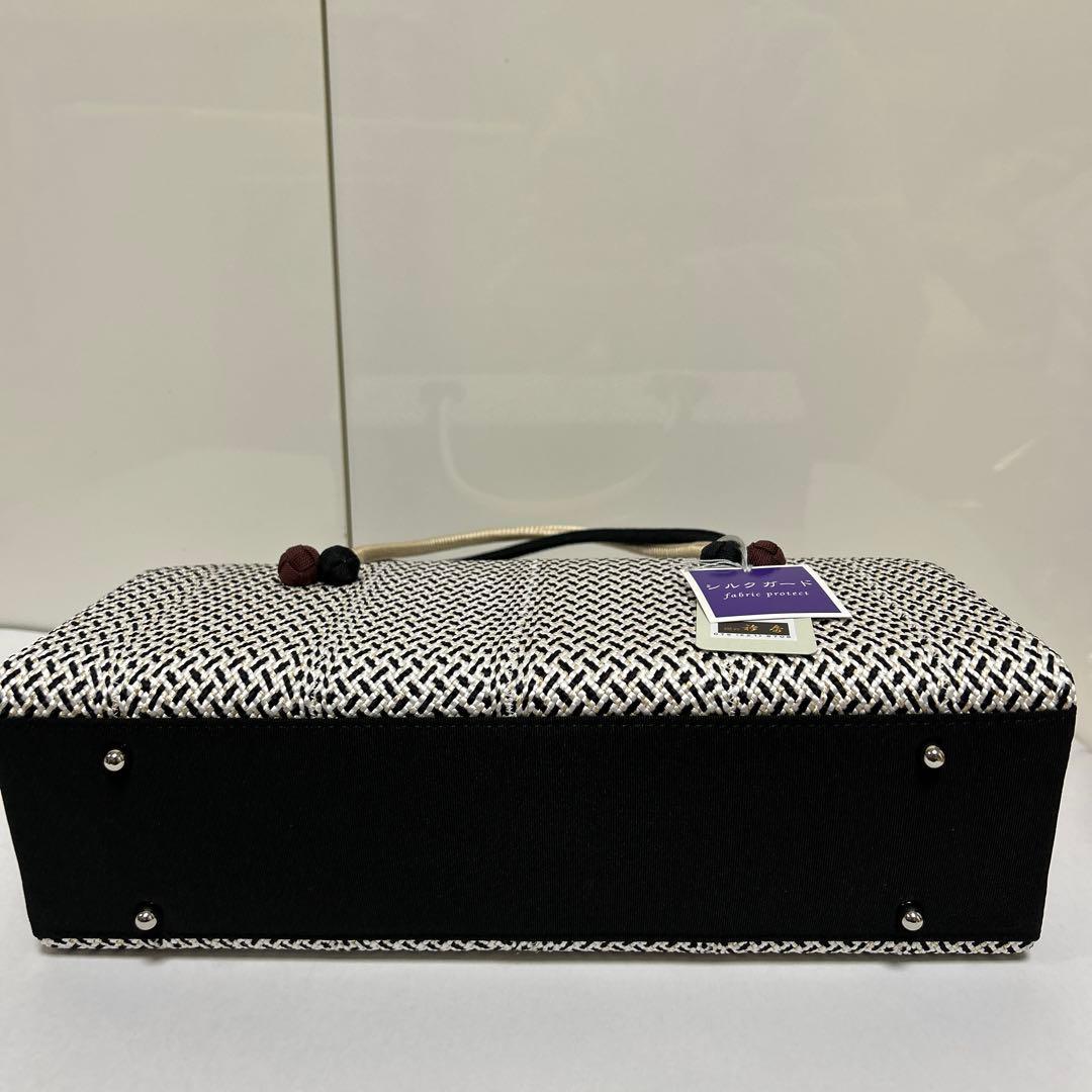 和装バック　利休バッグ　横長の型　小田巻付き　バッグ　組織り　衿秀　和想庵