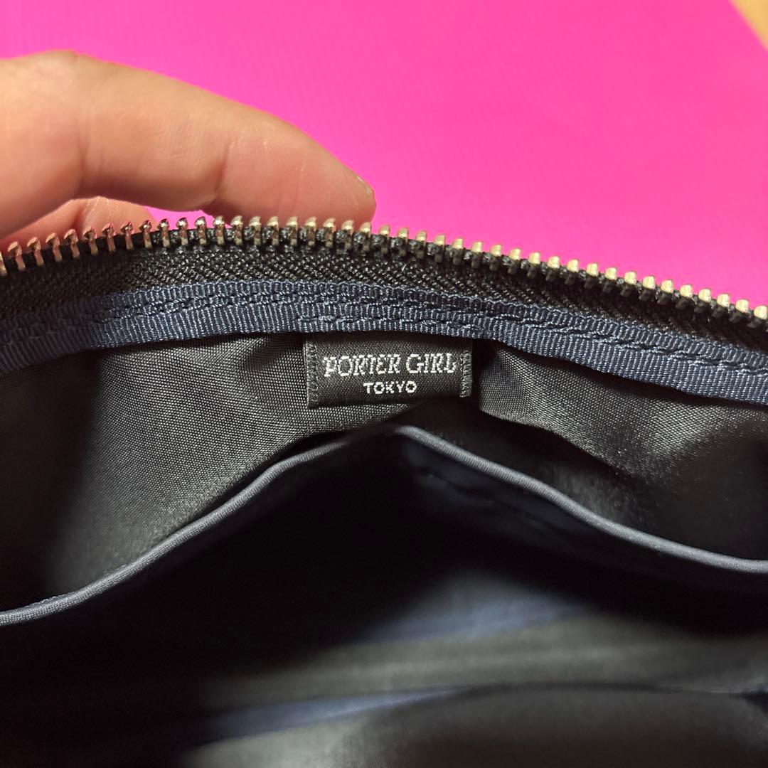 【極美品】PORTER GIRL ボディバッグ ネイビー