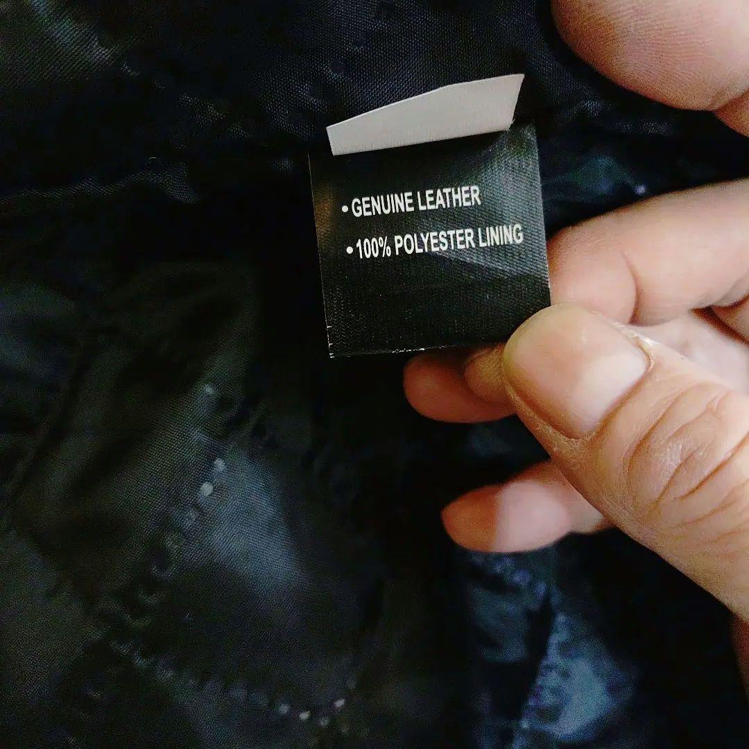 freedom フリーダムブラックレザー シングルライダースジャケット水牛革　L