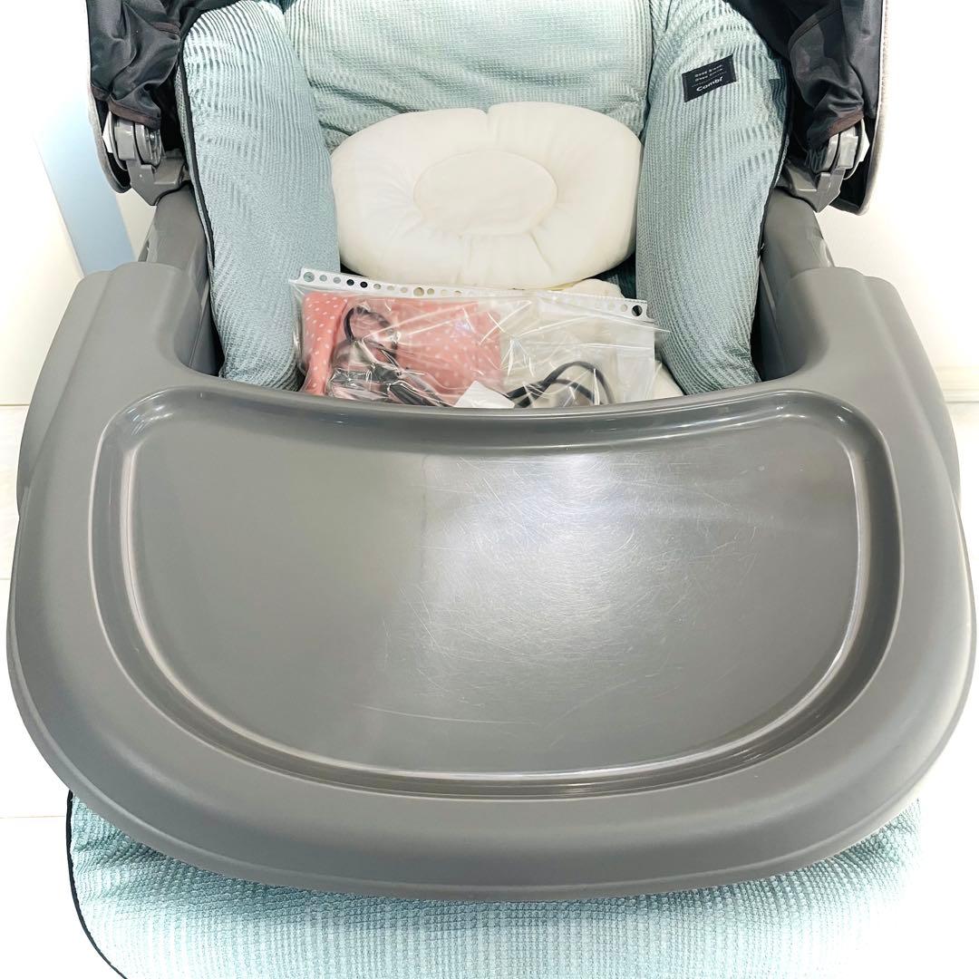 【美品】おまけカバー付★コンビネムリラオートスイングBEDiスリープシェルブルー