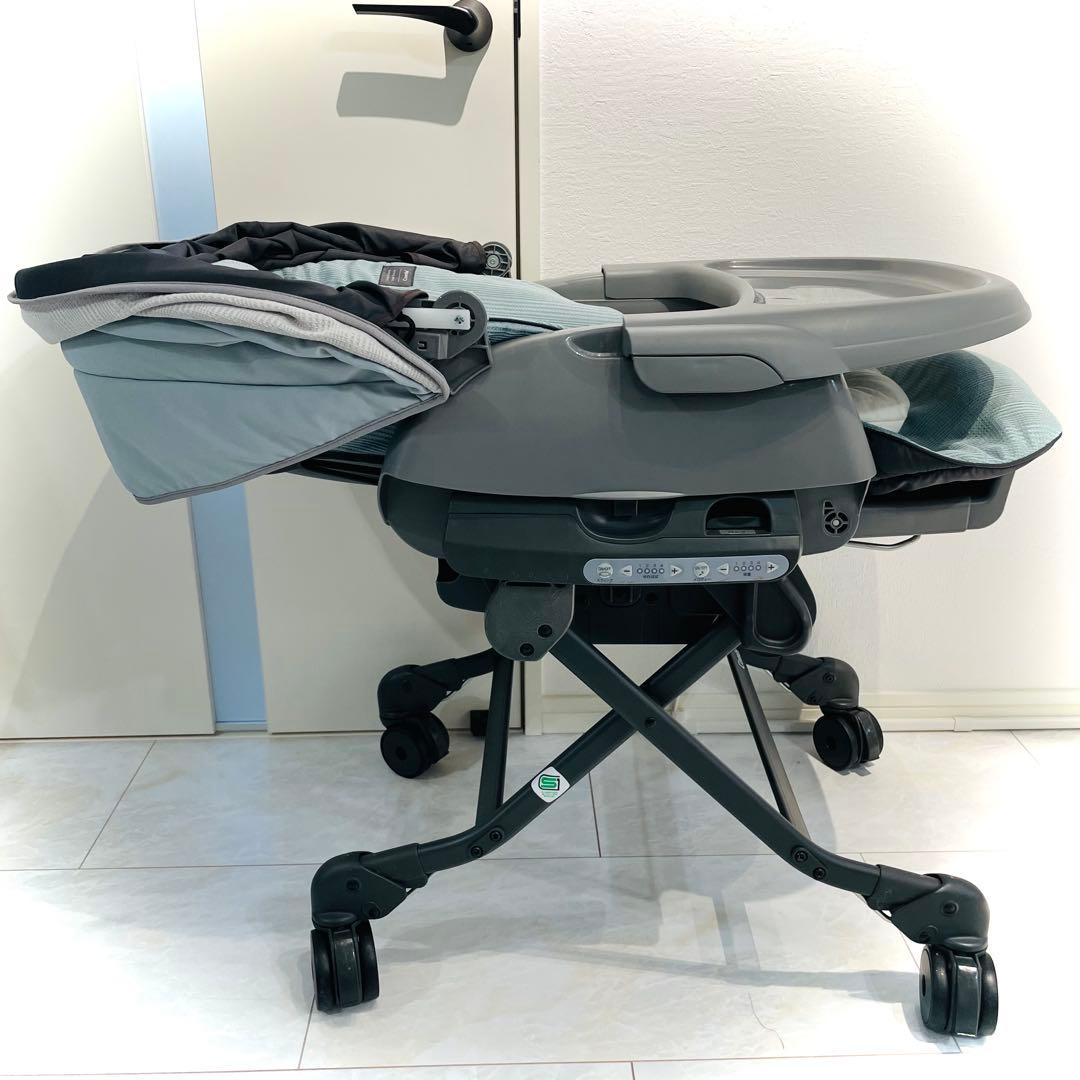 【美品】おまけカバー付★コンビネムリラオートスイングBEDiスリープシェルブルー