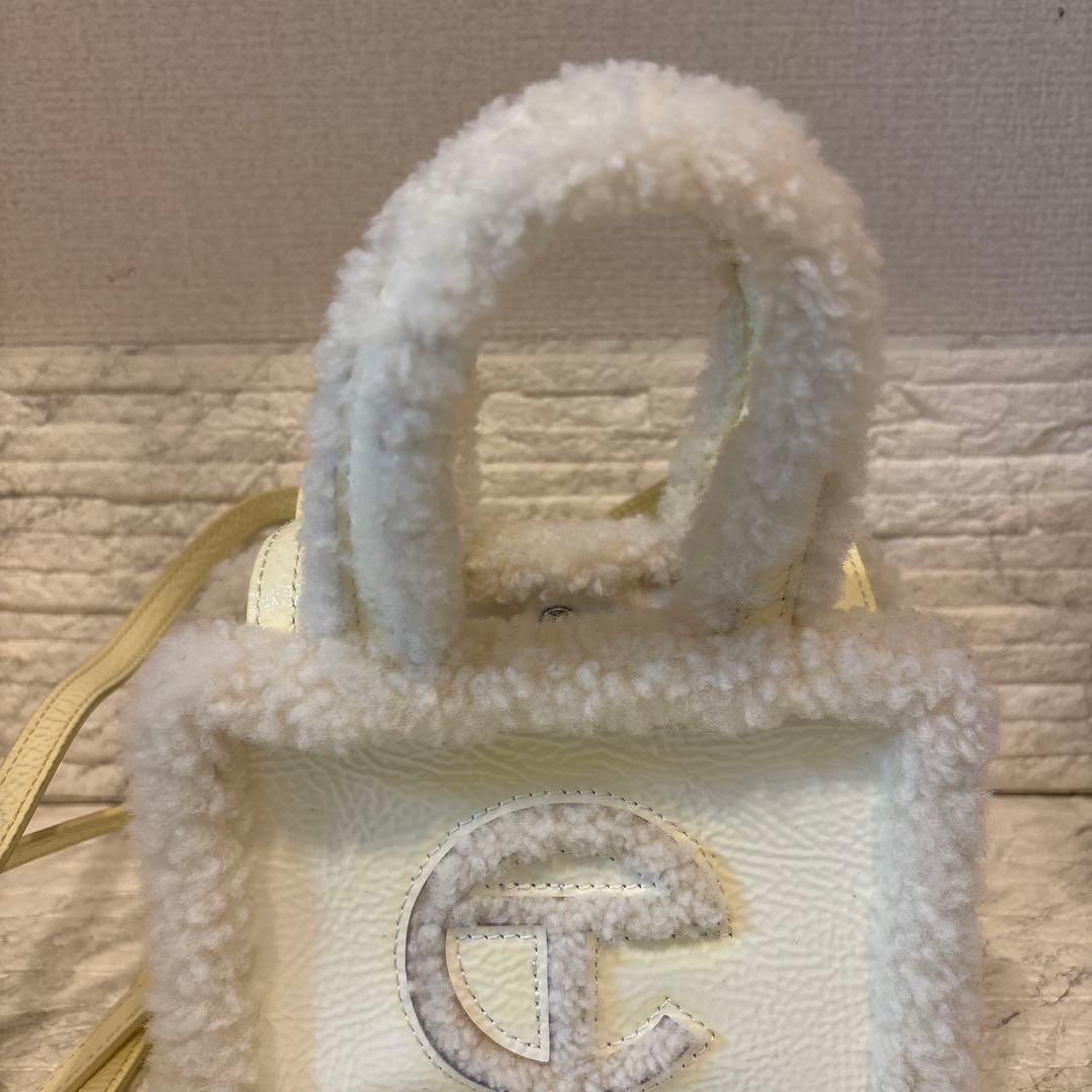 UGG Telfar ホワイト スモールショッパーバッグ　ミニトートバッグ