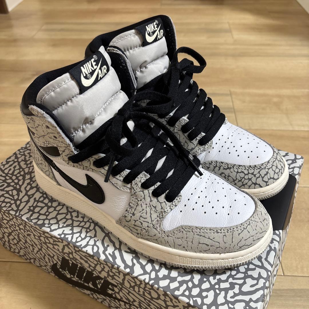 NIKE AIR JORDAN 1 RETRO HIGHホワイトセメント24.0