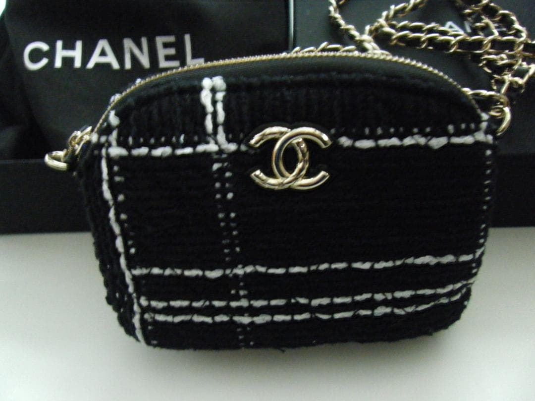 シャネルノベルティ　チェーンショルダーバッグ ツイード
