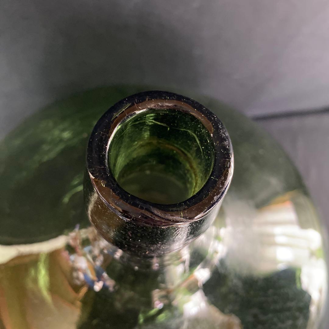 昭和レトロ 特大デミジョンボトル ガラス瓶 緑 花瓶 アンティーク 高さ47cm