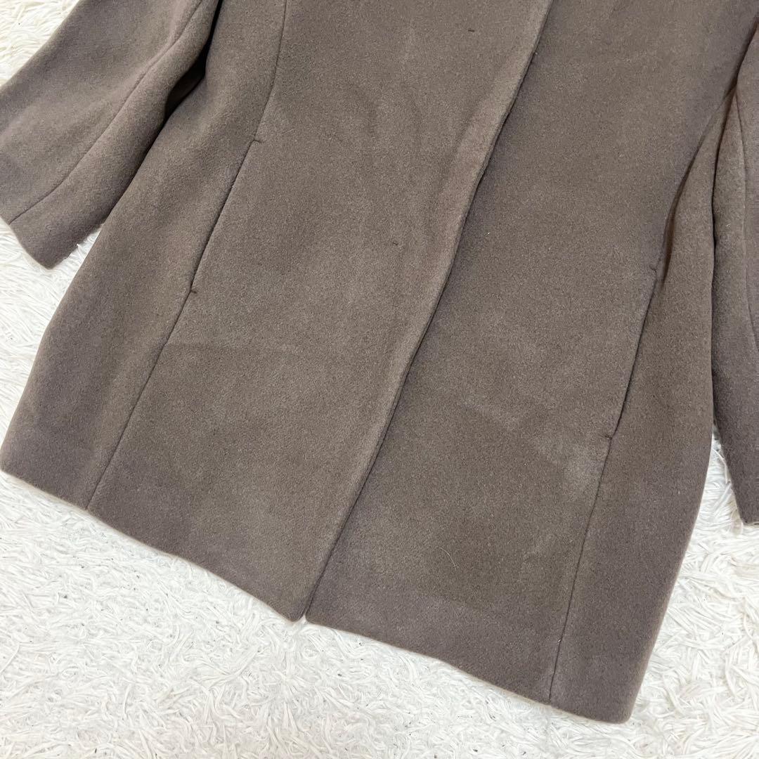 美品23AW✨スローブイエナ ウールダブルモッサ ノーカラーショートコート M