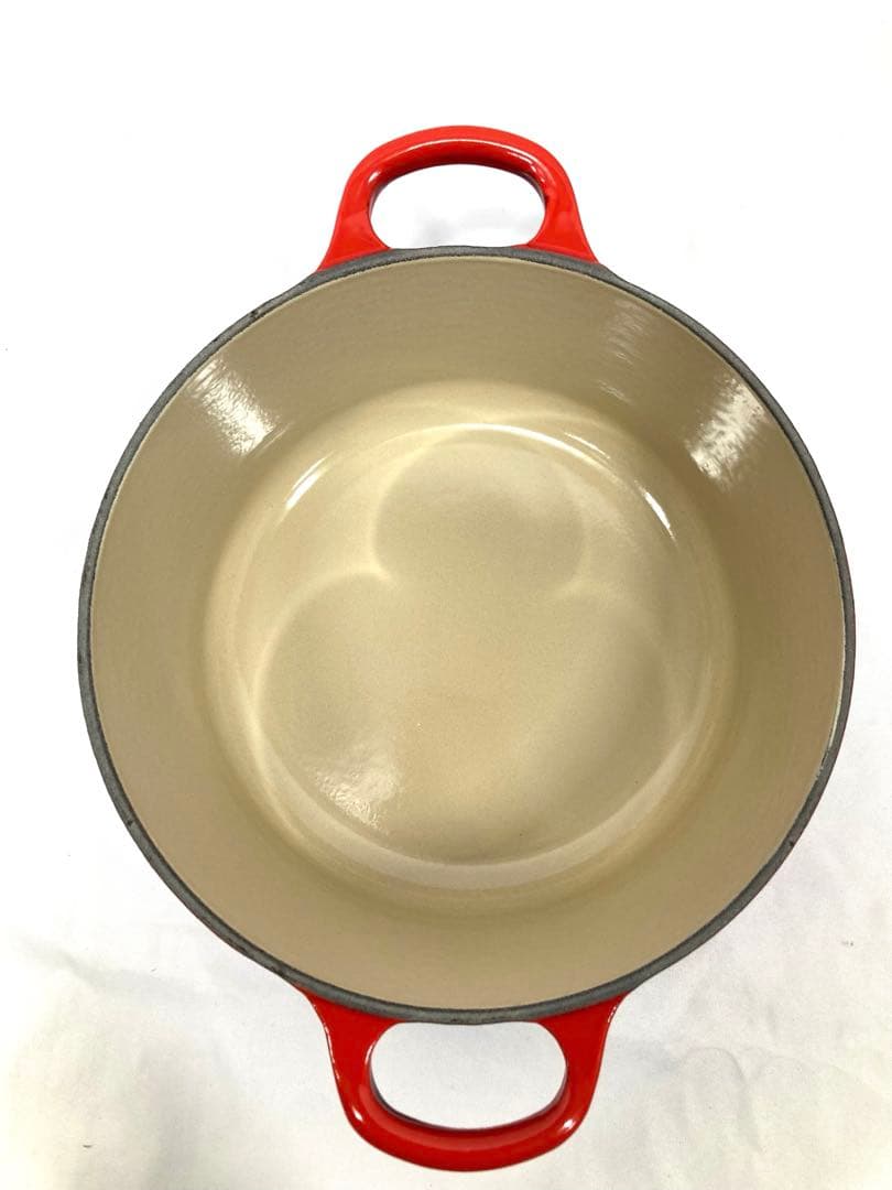 1201N9パ LE CREUSET 両手鍋 18cm ココット レッド