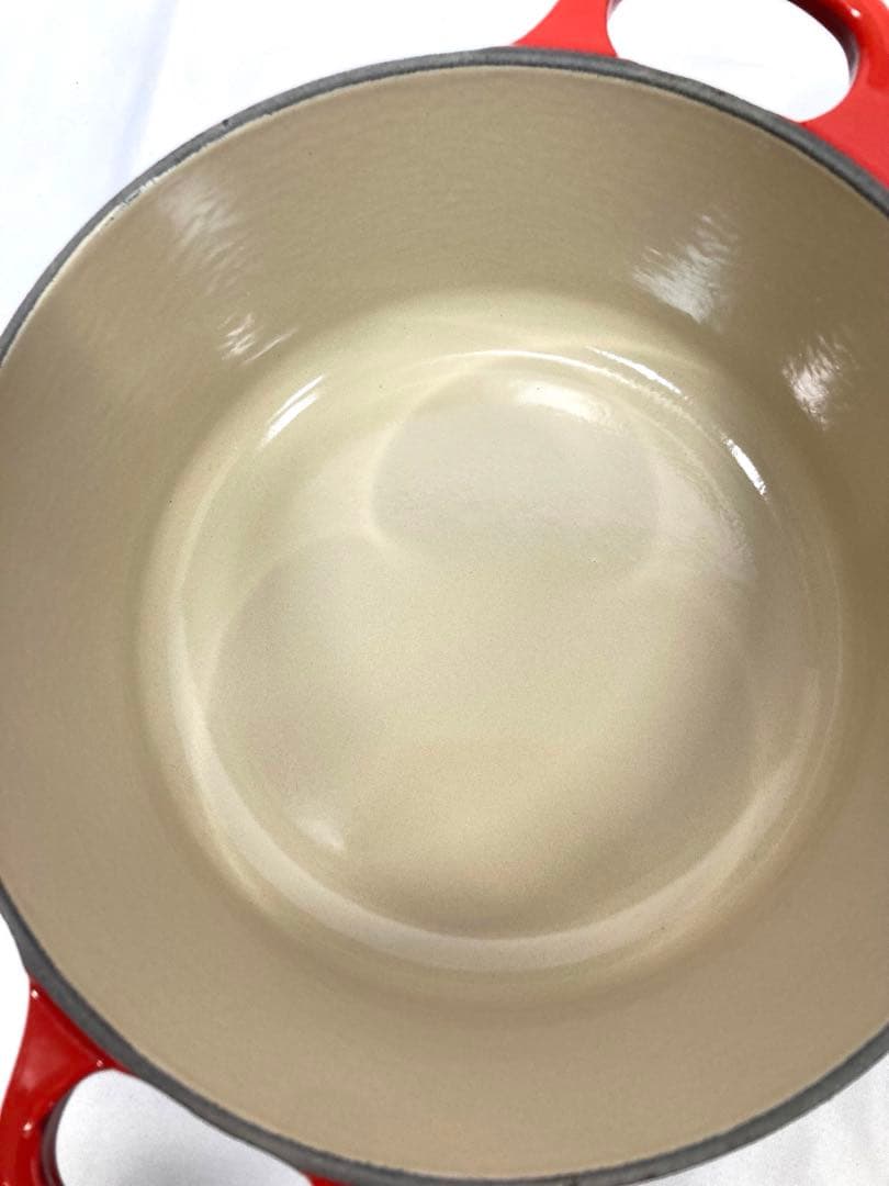 1201N9パ LE CREUSET 両手鍋 18cm ココット レッド