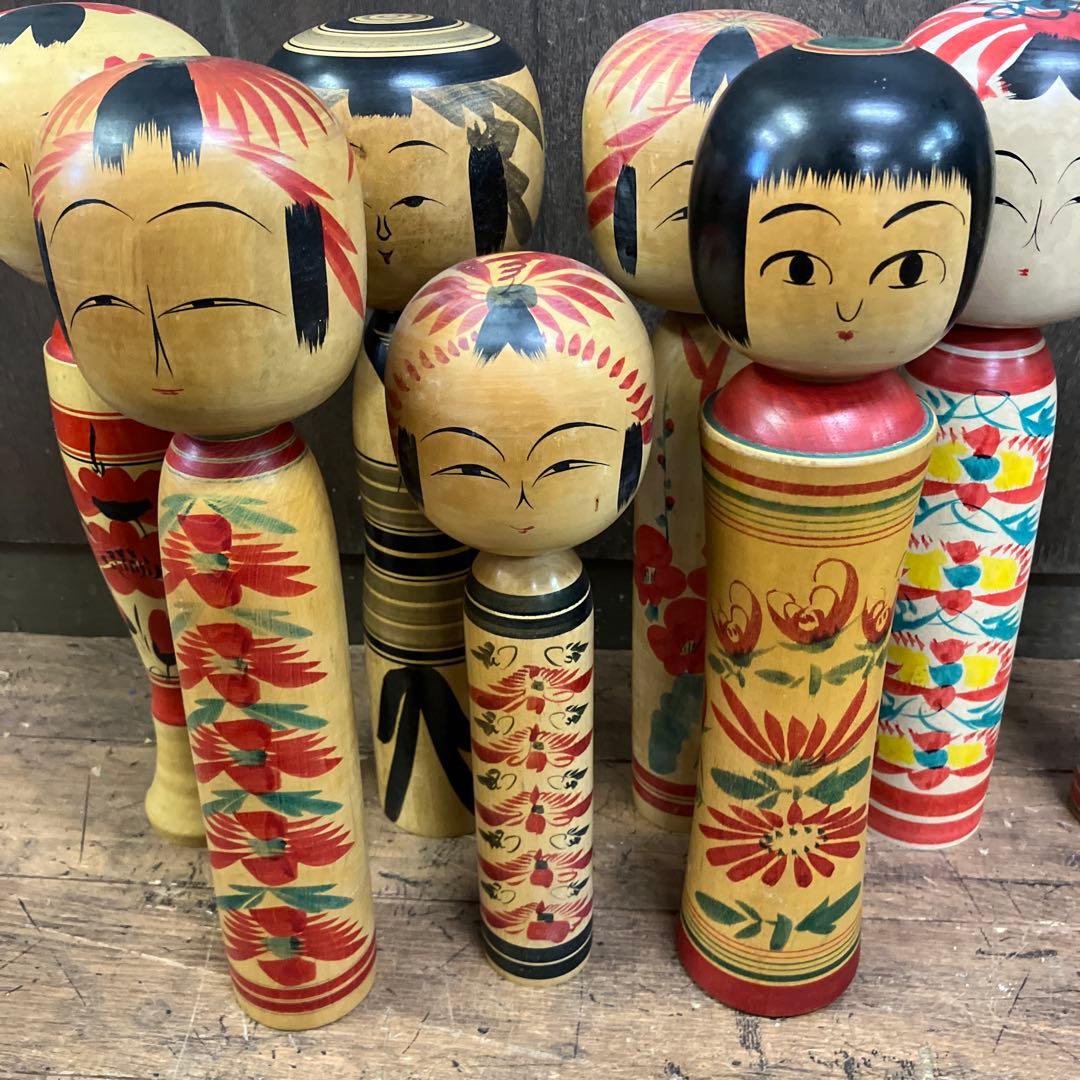 D-3 昭和レトロ 【希少/まとめて】伝統こけし 12体セット 大量コレクション