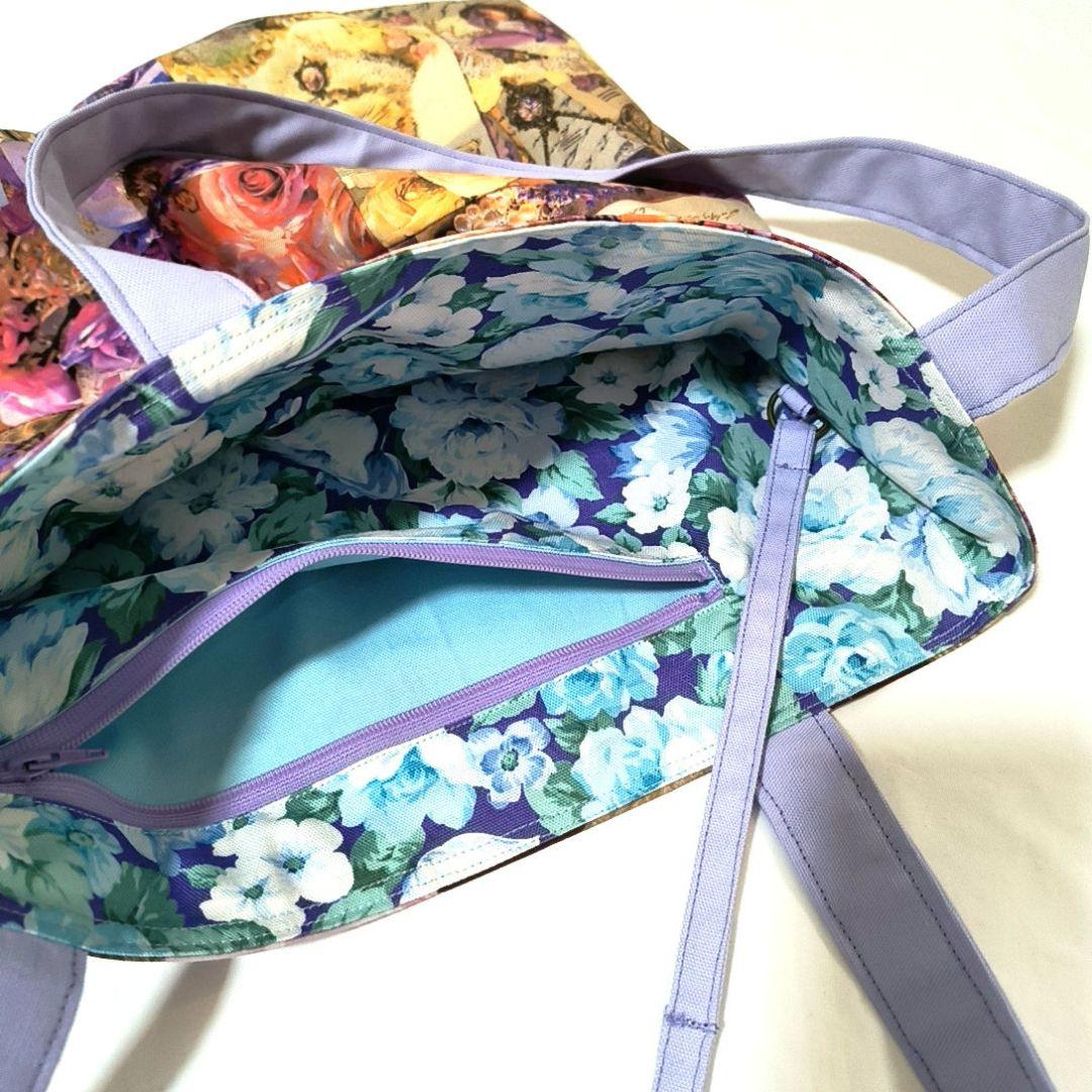 La luna様】ハンドメイドオーダー★男女猫兎★大容量フラットトートバッグ3点