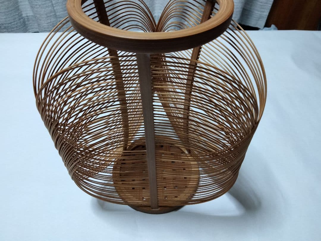 駿河竹千筋細工 竹花器 / 竹工房然林房/伝統工芸品 「木の葉」