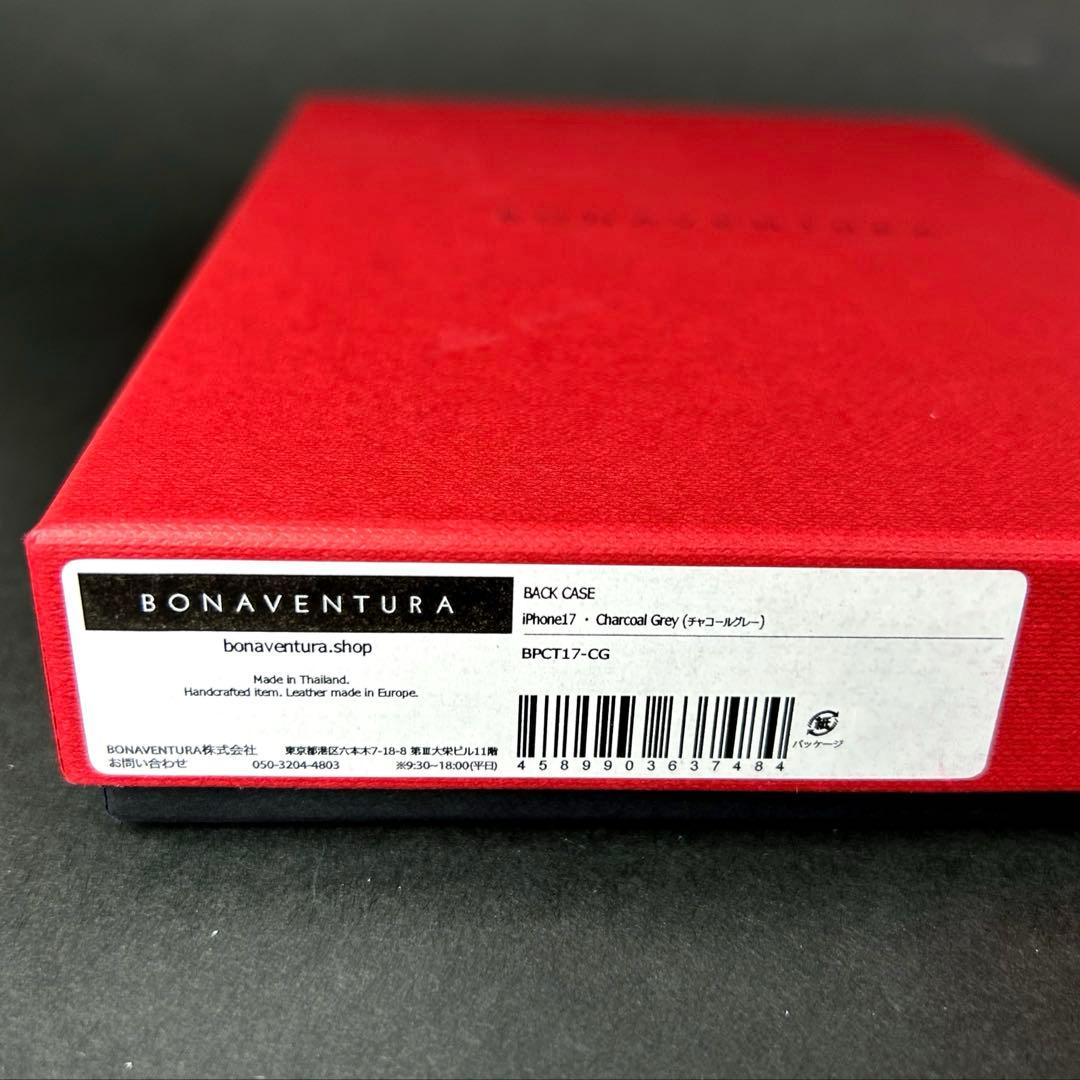 BONAVENTURA iPhone 17 本革レザーケース　チャコールグレー
