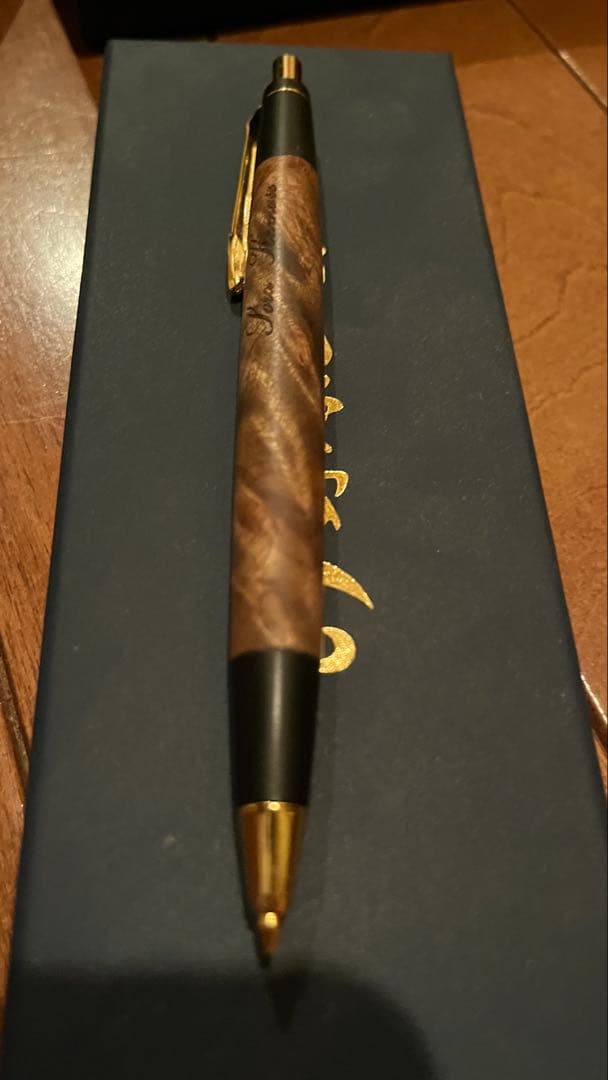 野原工芸　マーブルウッド　シャーペン　固定式口金アリ　箱付き付属品アリ