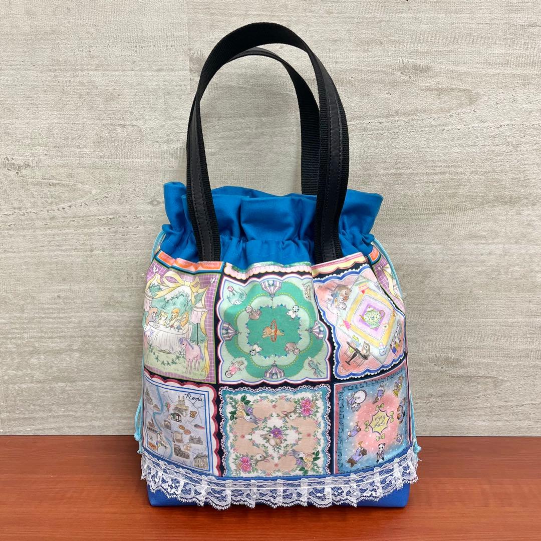 yukiemon ハンドメイド　ビッグトートバック＆巾着トートバック　①別口分