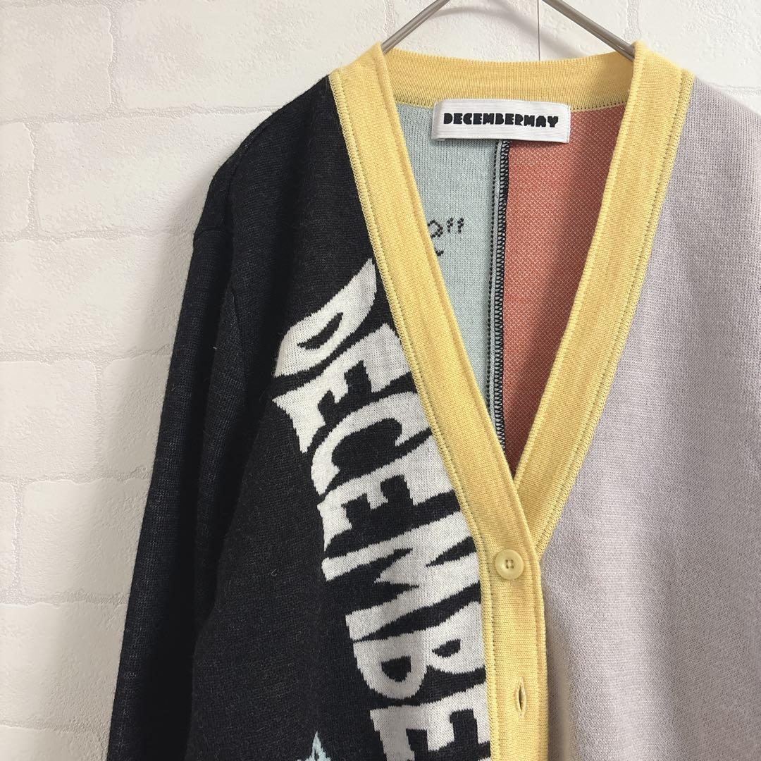【美品】ディセンバーメイ カーディガン ユニセックス ゴルフウェア ウール混