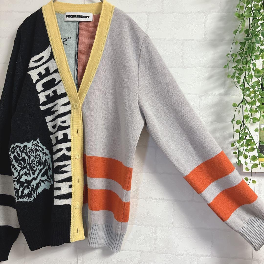 【美品】ディセンバーメイ カーディガン ユニセックス ゴルフウェア ウール混