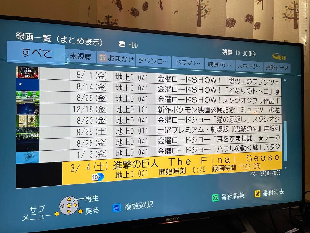 パナソニック 320GB ブルーレイレコーダー DIGA DMR-BW730