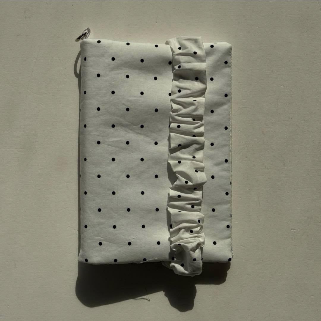 韓国 貯金 A6バインダー バインダーカバー黒ドット