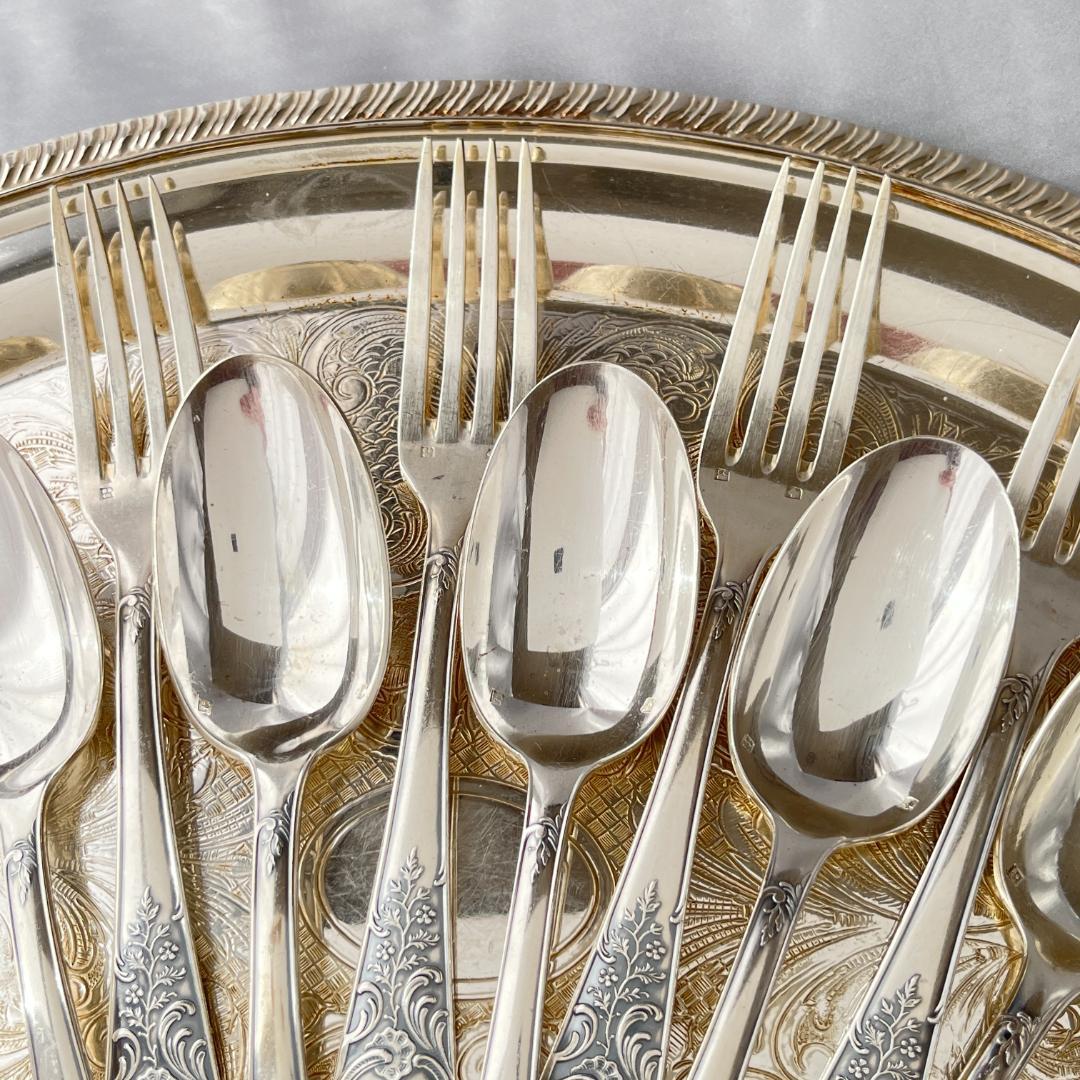 【仏蘭西】 Louis XV テーブルフォーク / スプーン 12本
