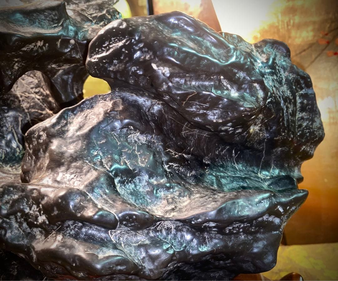 6308 霊璧石 桐箱付 『瑞雲』 横30(cm) 8.48kg太湖石