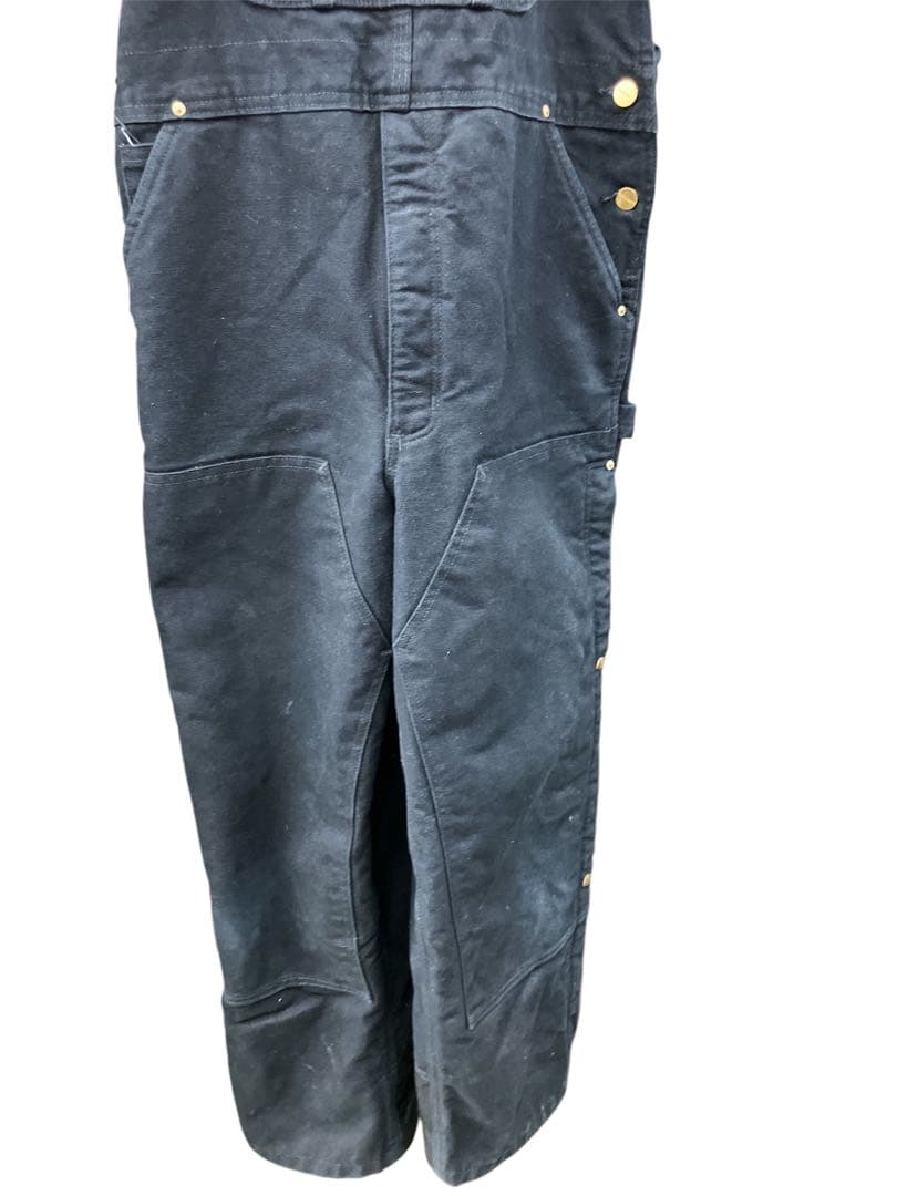 carhartt BLACKオーバーオール　ダブルニー仕様　W38Ｌ30