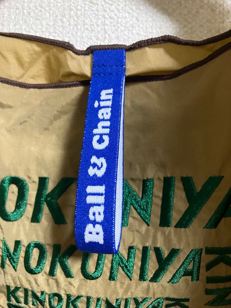 ボールアンドチェーン　　　KINOKUNIYA エコバッグ ベージュ