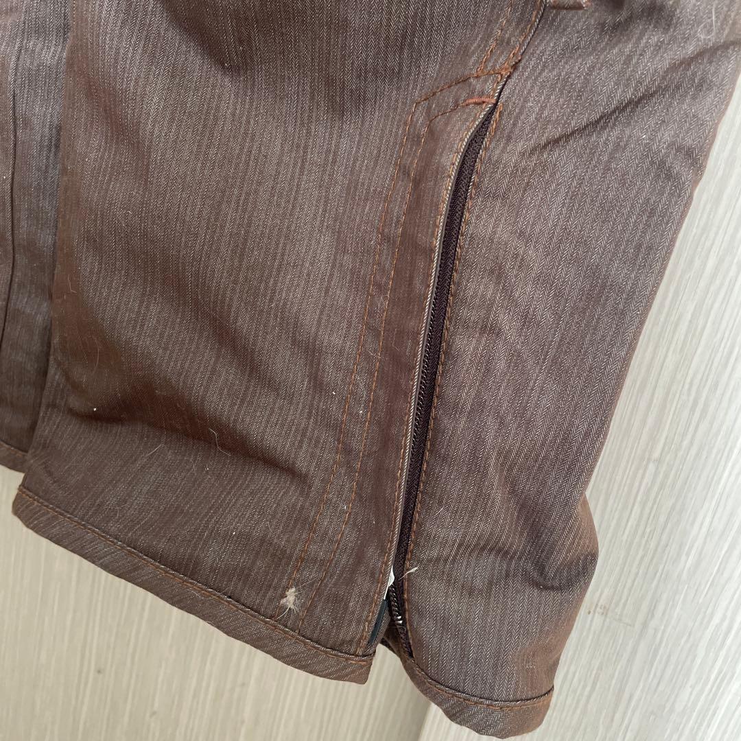 X-NiXダークブラウン スノーボードウェア チェック柄