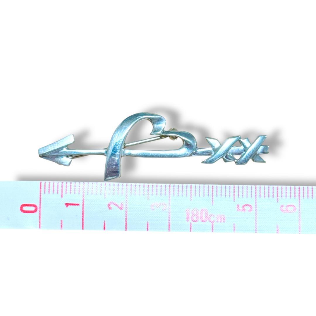 【超美品】ティファニー ラビングハート＆キスアロー ブローチ SV925